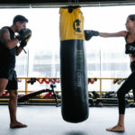 séance de boxe en couple